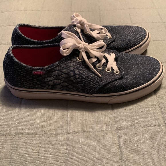 Vans Authentic Navy Blue Snake Skin Women’s Sneakers - Picture 4 of 12